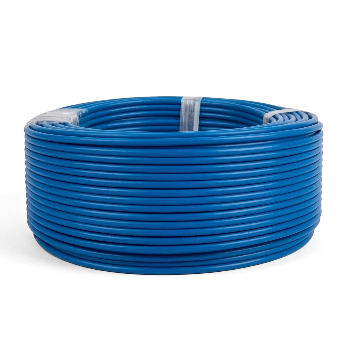 Blue 1.5mm GP electrical wire, 10 meters, tightly coiled on a white background for wiring applications.