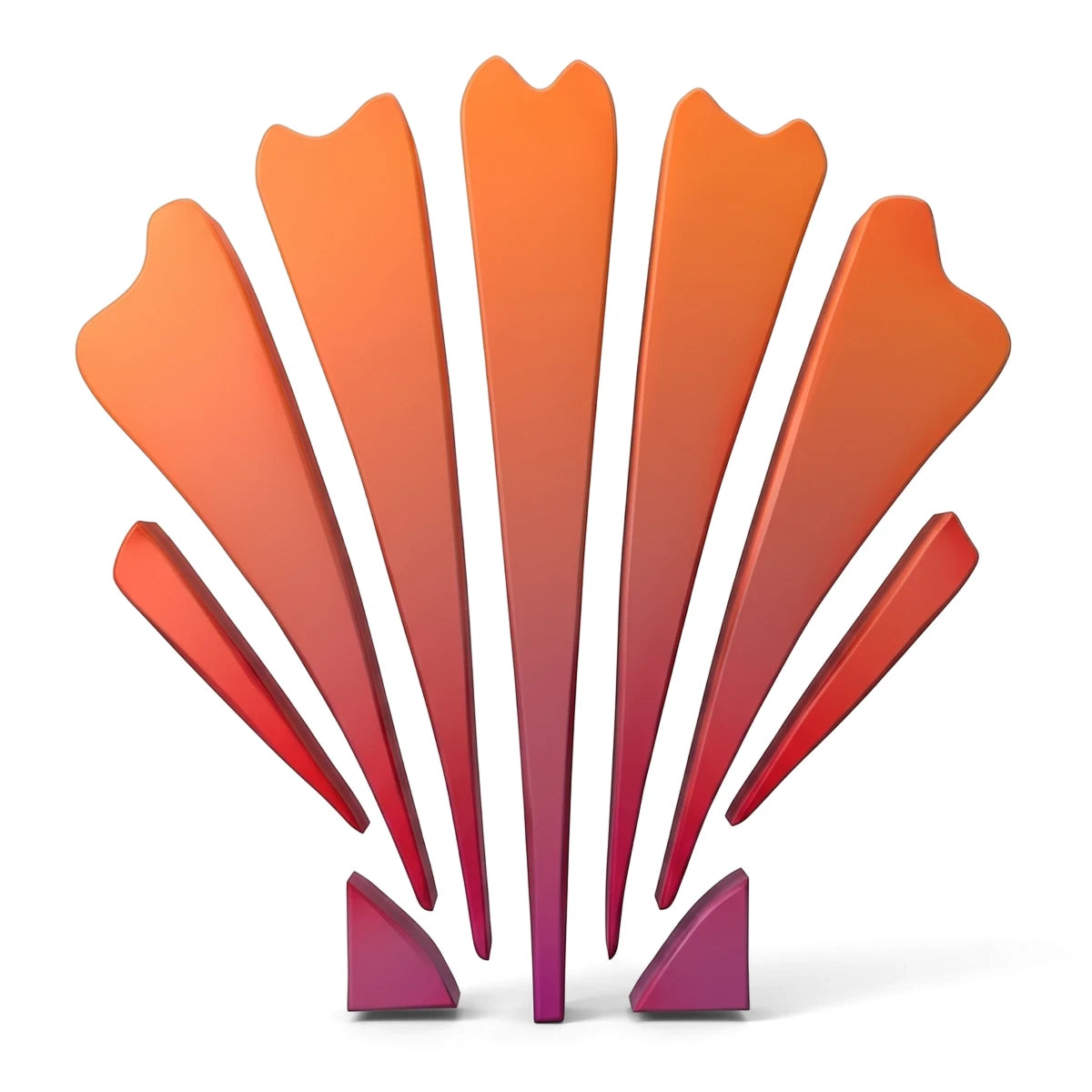 C100 Stencil 115 Paint Stencils featuring an orange to red gradient scallop shell graphic design.
