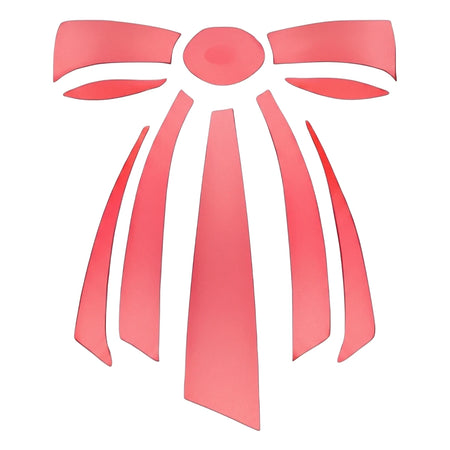 Pink bow design C110 Stencil 125 paint stencil, isolated on a white background, perfect for crafts and decoration.