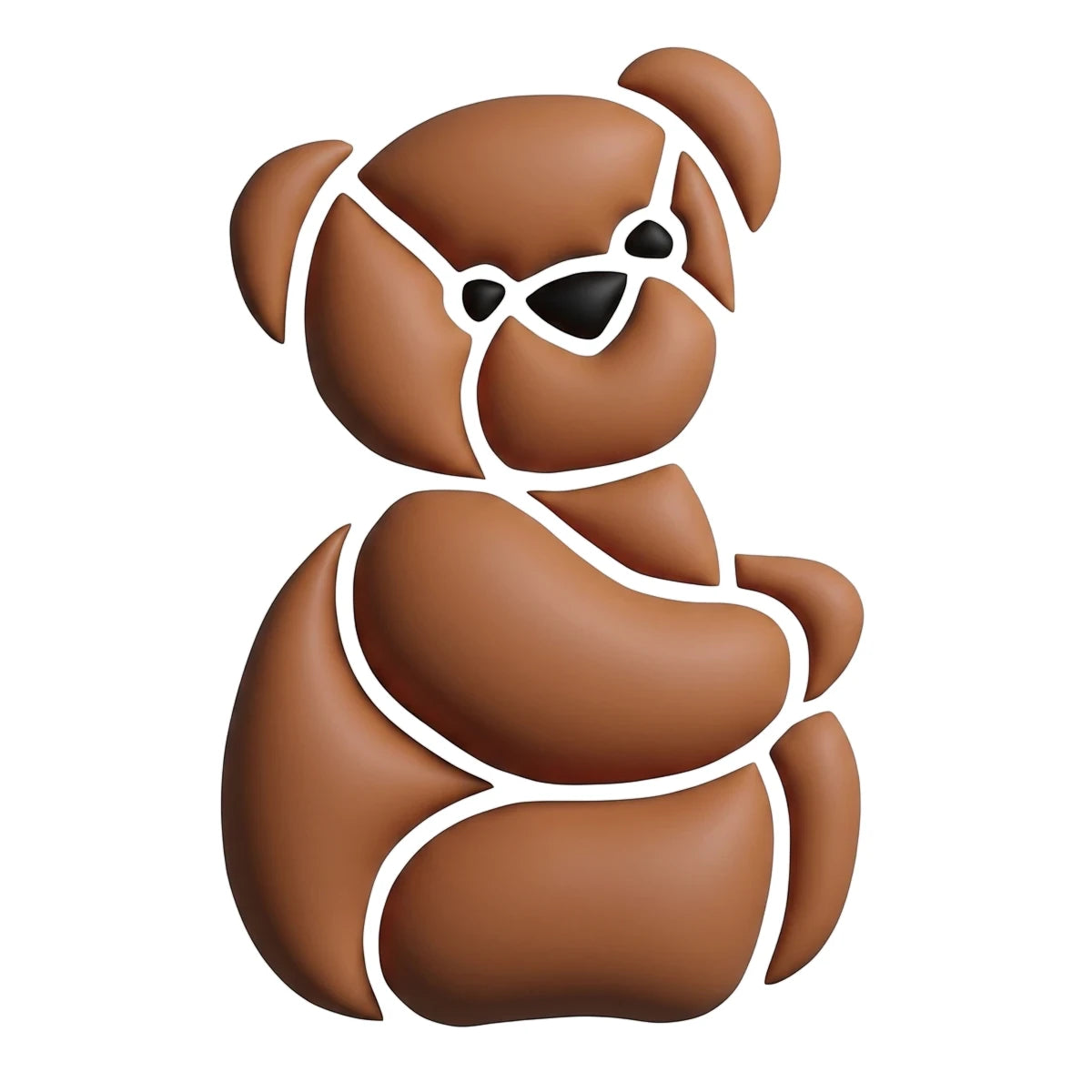 C119 Stencil 134 Paint Stencils featuring a charming brown teddy bear design, perfect for crafts and decoration.