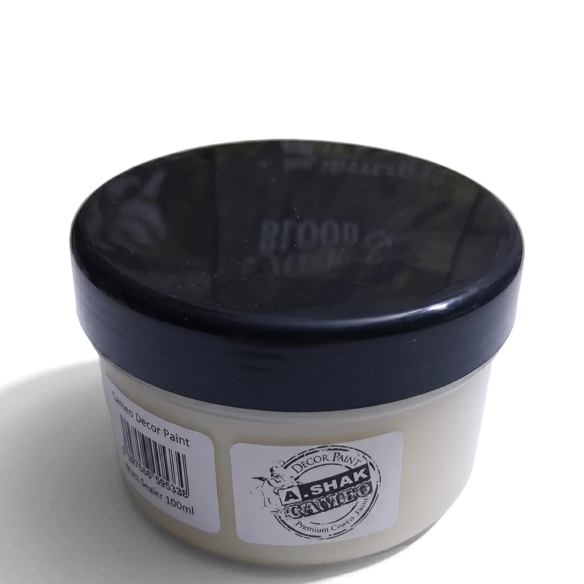 An off-white Cameo Matt Sealer 100ML Sealant jar with a black lid, featuring a white product label, displayed in a studio