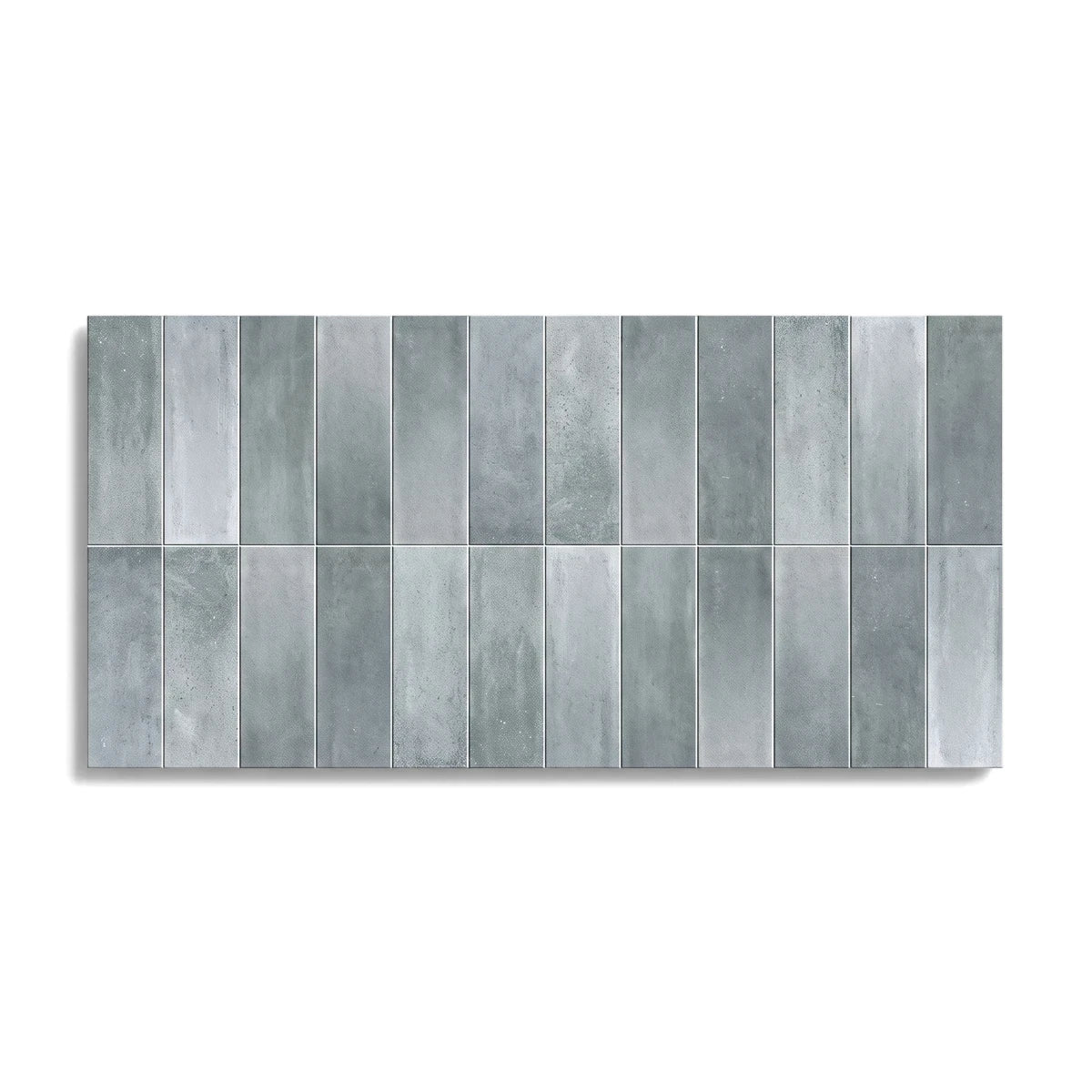 Cemento Ocean 30x60cm tiles in a rectangular arrangement, featuring a grey-blue concrete-like texture.
