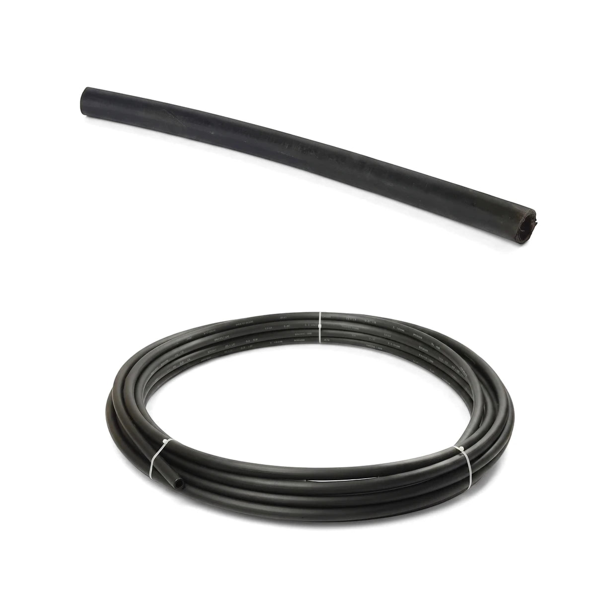 Cepex Ez Flow LDPE irrigation pipe, Class 6, 20mm, shown as a straight segment and a coiled bundle on a white background.