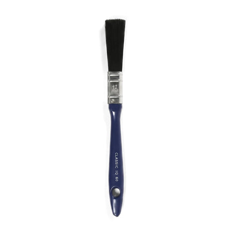 Classic IQ 60 paint brush with a blue handle and 12mm black bristles, shown vertically centered.