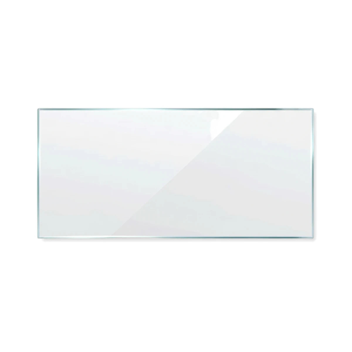 Clear rectangular Lens Shade 10 Welding Helmet Lense with subtle blue edges and reflections.