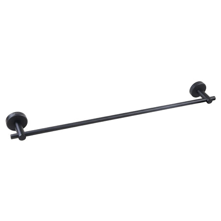 Coal 600mm single towel rail in matte black finish, wall-mounted, displayed horizontally on a white background.