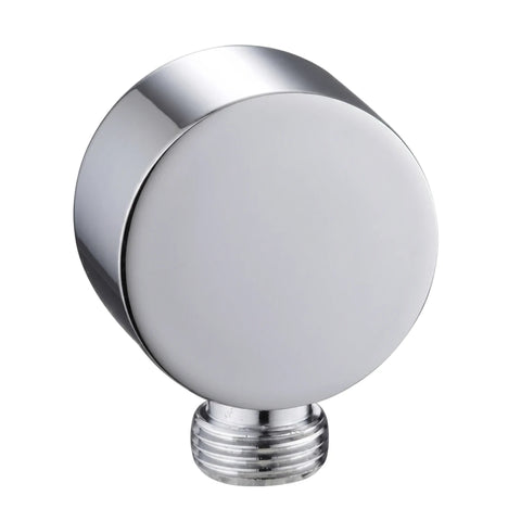 Cobra Zambezi round outlet elbow for hand shower, featuring a polished chrome finish and a visible threaded connection.