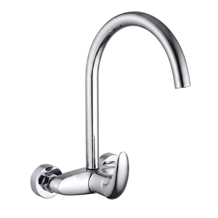 Cobra Zambezi wall-mounted sink mixer with a polished chrome finish and single lever handle for kitchen or bathroom use.