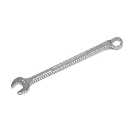 Silver 30mm combination spanner, a versatile metal hand tool for various mechanical tasks.