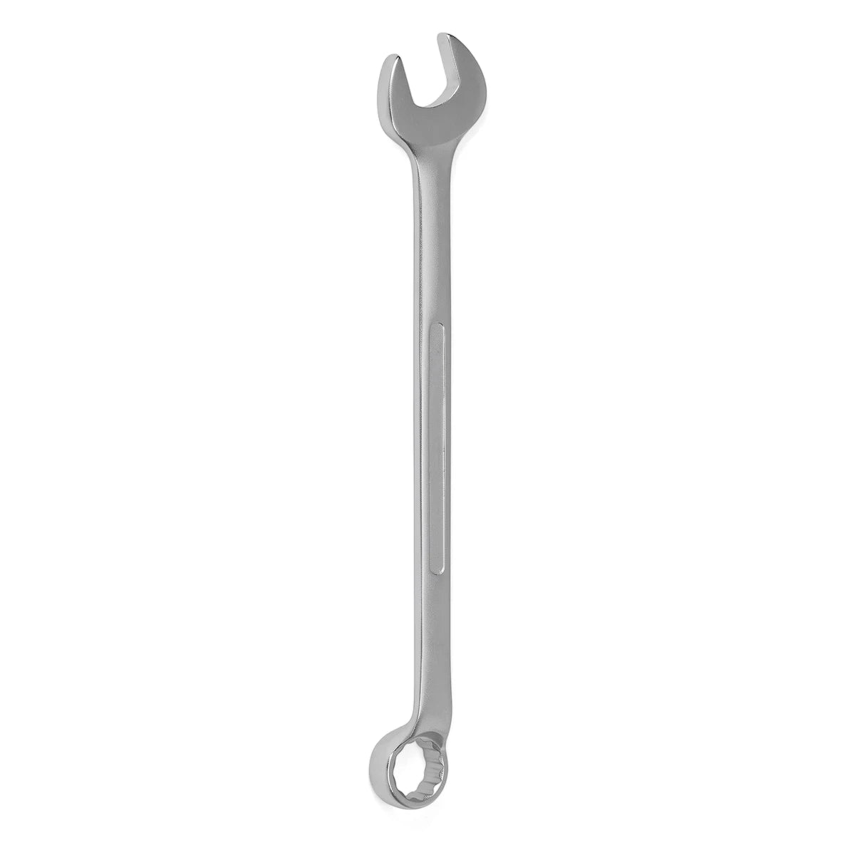 Silver 36mm combination spanner, showing both the open-end and ring-end wrench, displayed vertically.