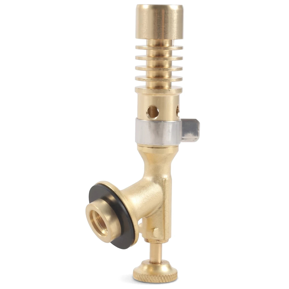 Compact Blow Torch 1350 Bt4, featuring a brass body with a ribbed upper section, a side fitting, and a control knob.