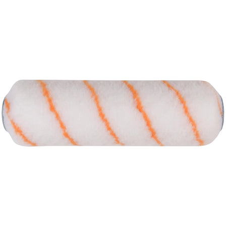 Contr Poly-Plus Polyester 18 mm - 230 mm paint roller cover, white with orange stripes, for smooth wall painting
