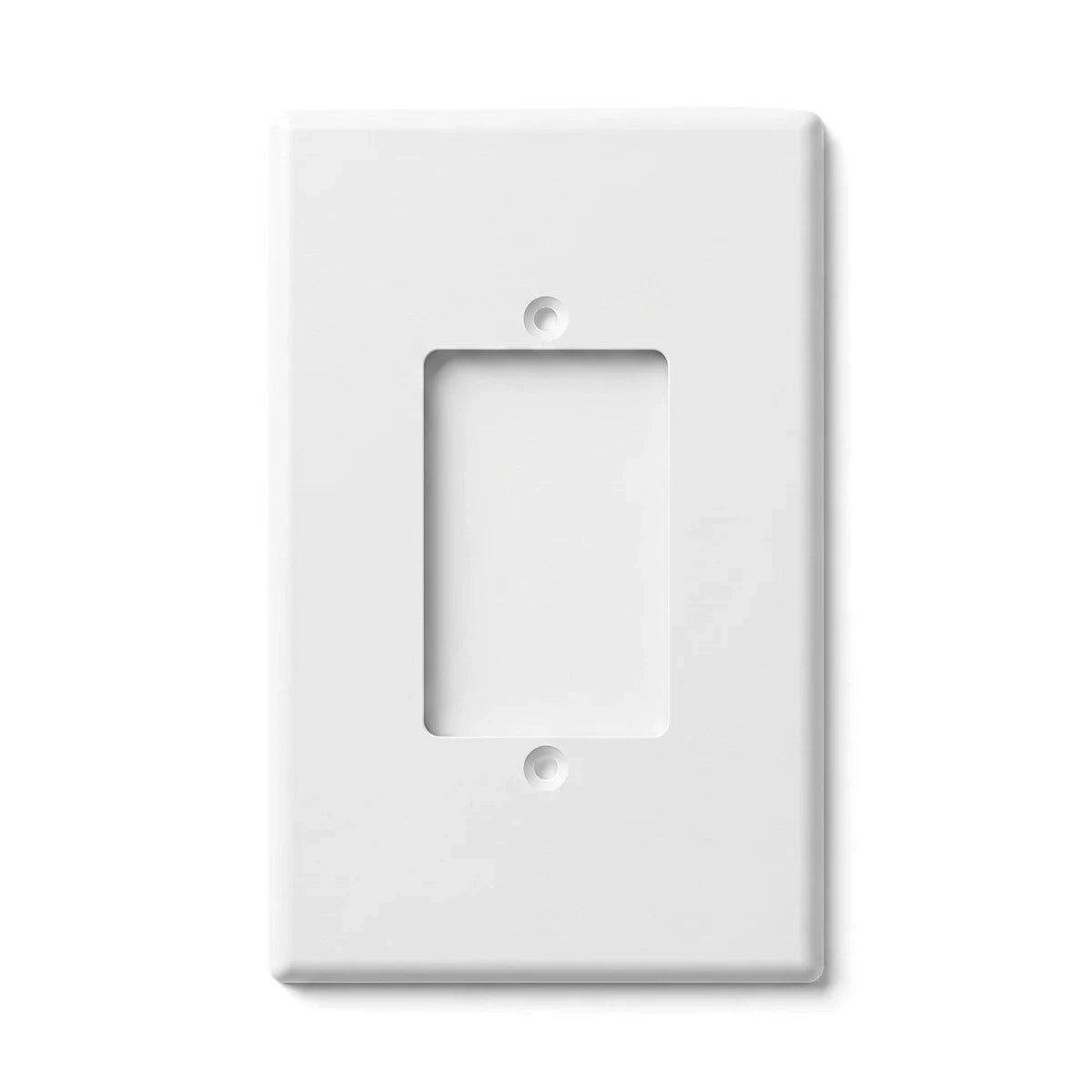 White rectangular Crabtree3L Switch Cover Plate for electrical light switches, seen from a straight-on perspective.