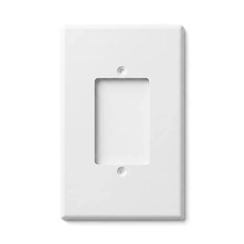 White rectangular Crabtree3L Switch Cover Plate for electrical light switches, seen from a straight-on perspective.