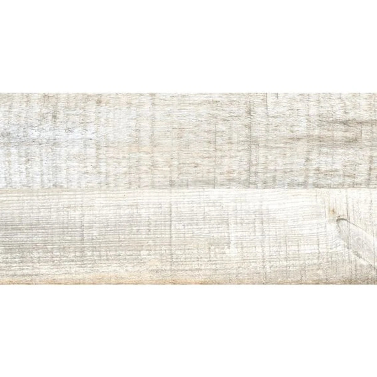 Crate Scuffed 50x25cm tiles, light grey wood-look surface with scuffed grain pattern, close-up view.