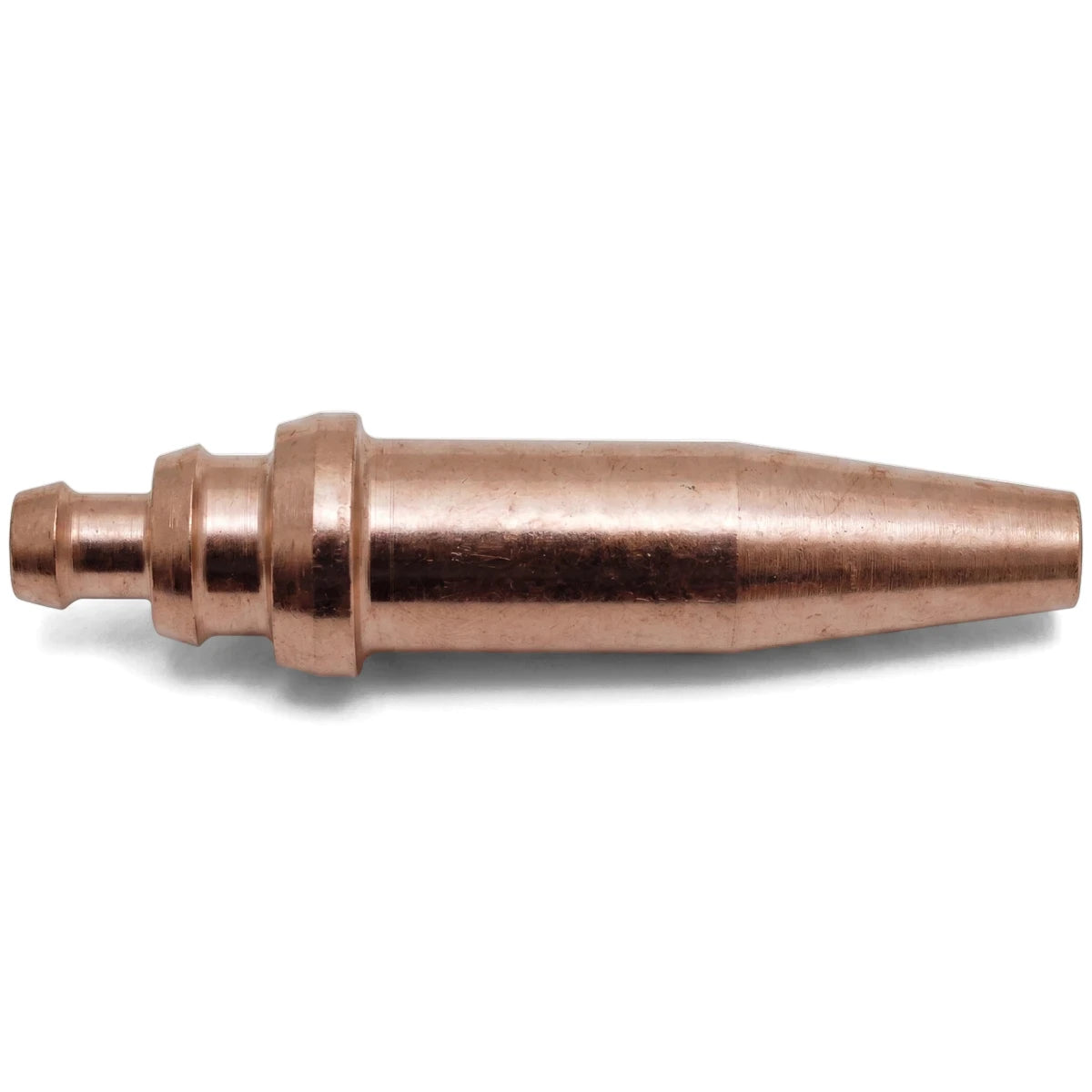 Copper-colored Cutting Nozzle Anm 12mm Nozel, visible from a side view against a white background.
