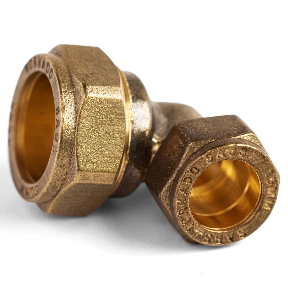CXC Elbow brass pipe fitting with female and male ends, compact plumbing elbow for copper tubing