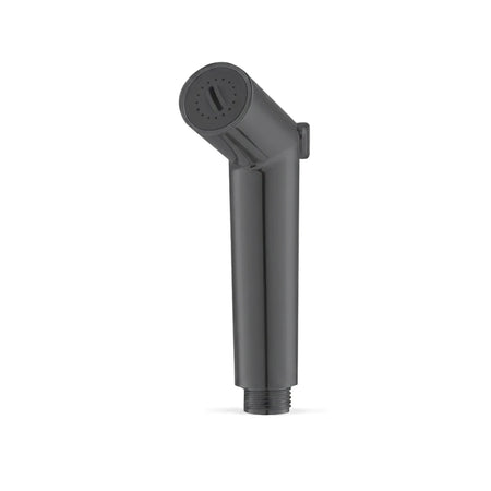 Dark grey bidet sprayer head from a bidet set adjustable shower parts, shown at a slight angle.