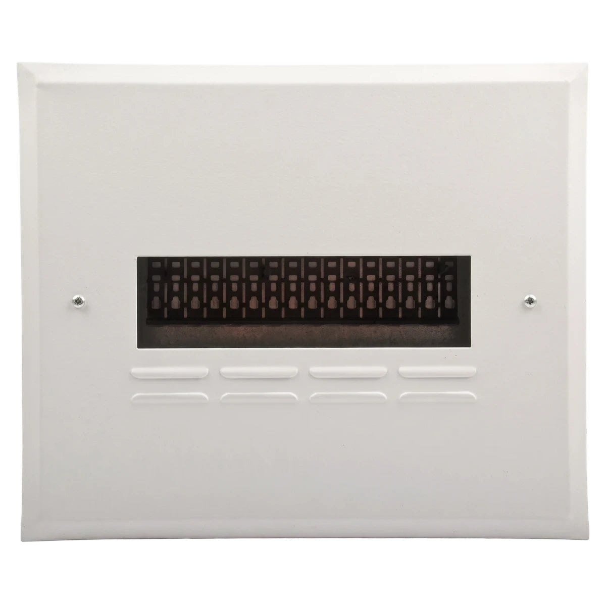 White Db 12 Way Flush Samite budget distribution board enclosure, rectangular with internal components visible through a