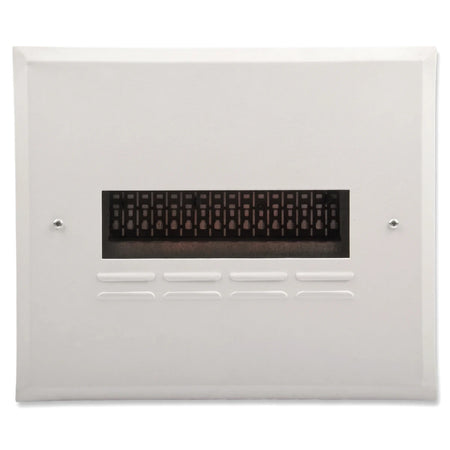 White metal Db 24 Way Flush Samite budget distribution board enclosure, showing front view with terminals.