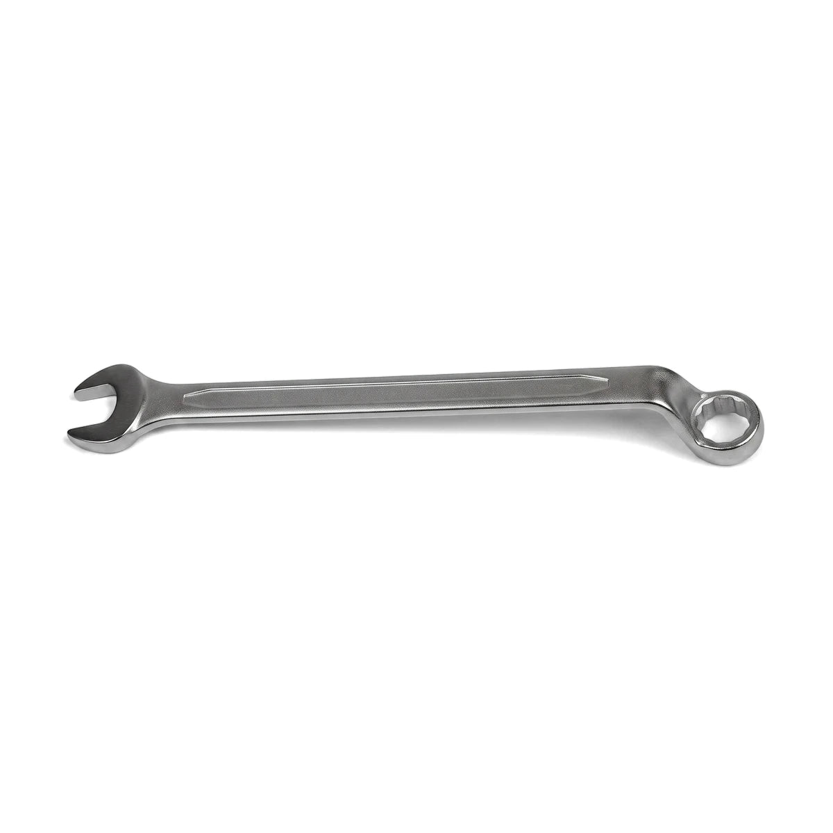 10mm deep offset combination spanner in metallic grey, designed as a durable hand tool.