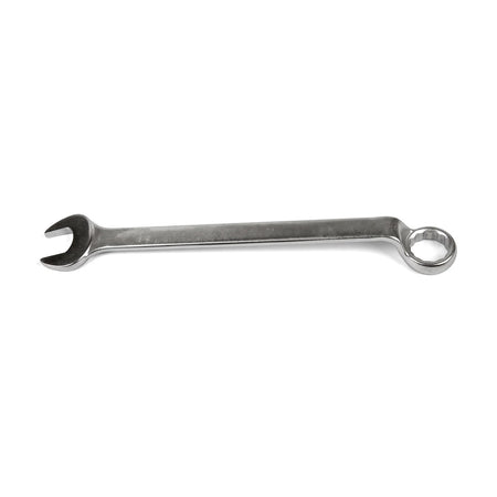 Silver metal 22mm deep offset combination spanner wrench tool shown from a side view on a plain white background.