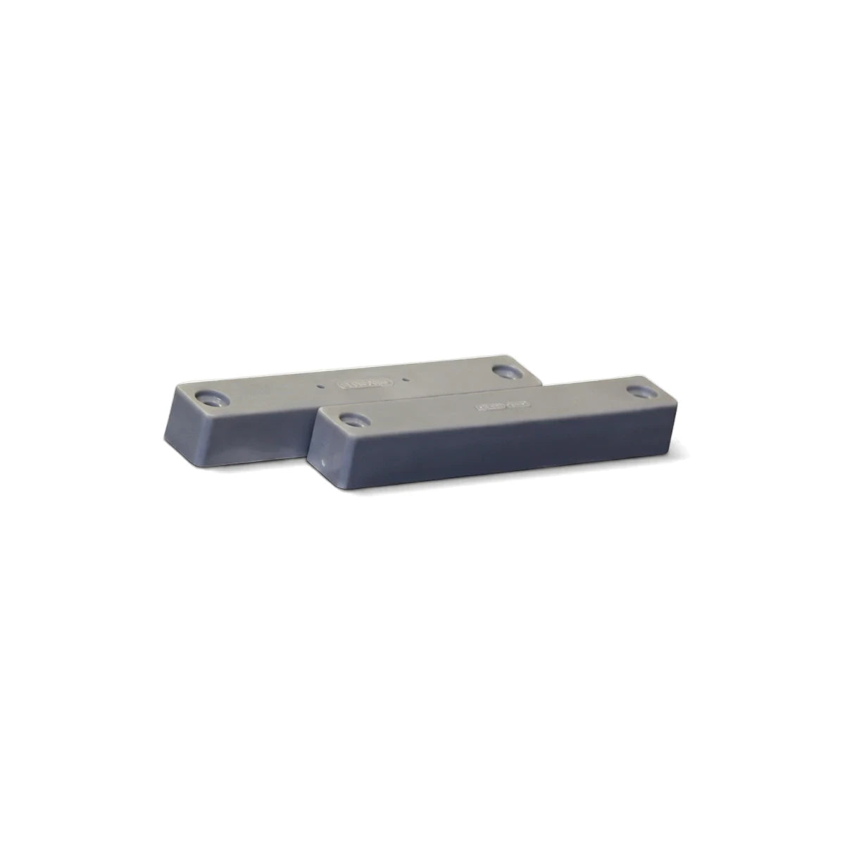 Two grey rectangular Dls-Heavy Duty Magnetic Contacts for security hardware applications, shown at an angle.