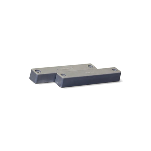 Two grey rectangular Dls-Heavy Duty Magnetic Contacts for security hardware applications, shown at an angle.