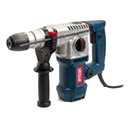 Ed Series Rotary Hammer Drill, a powerful blue and silver corded power tool designed for heavy-duty drilling tasks.