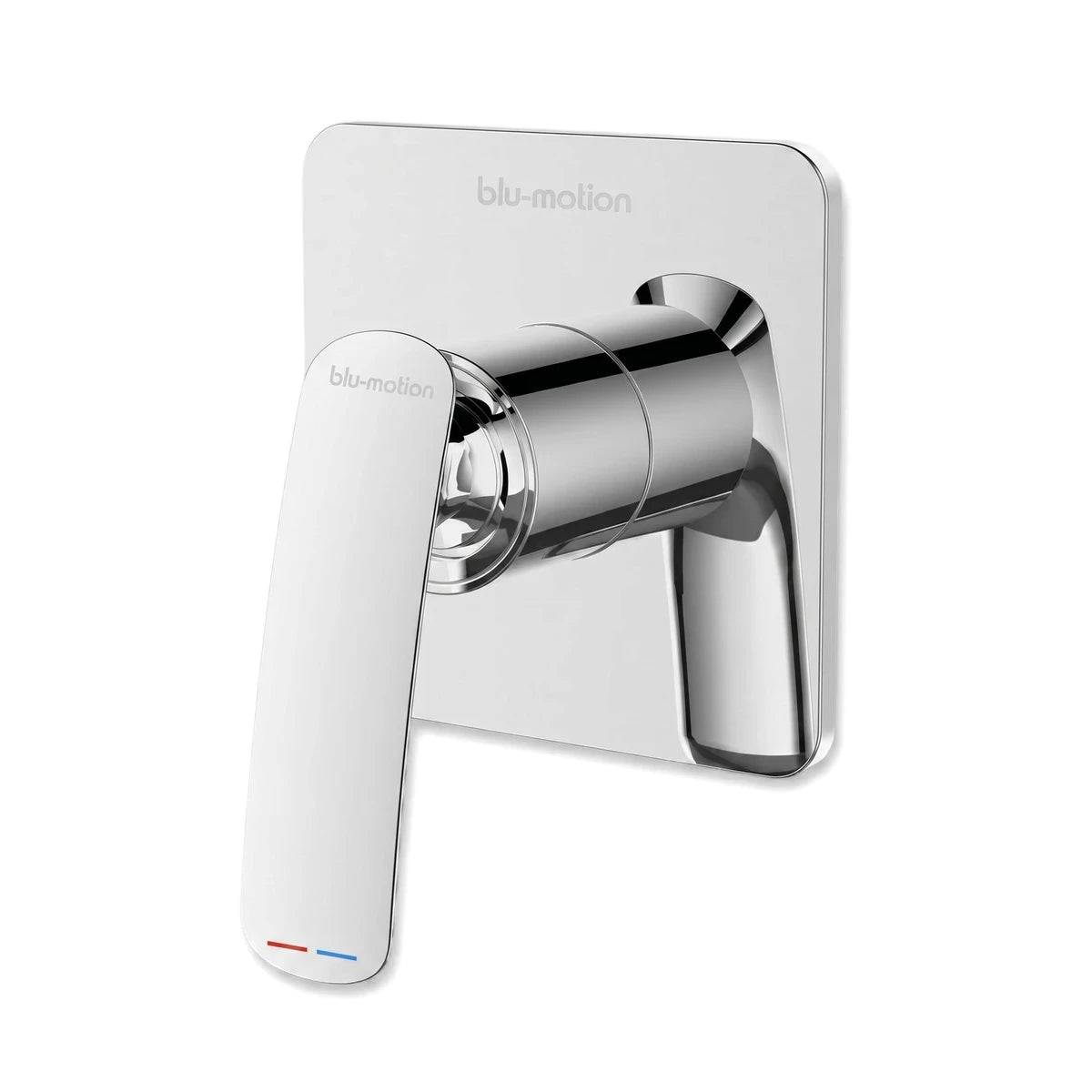 Eleganz Showre Plate Shower Parts, a polished chrome square wall-mounted shower mixer with a single lever handle.