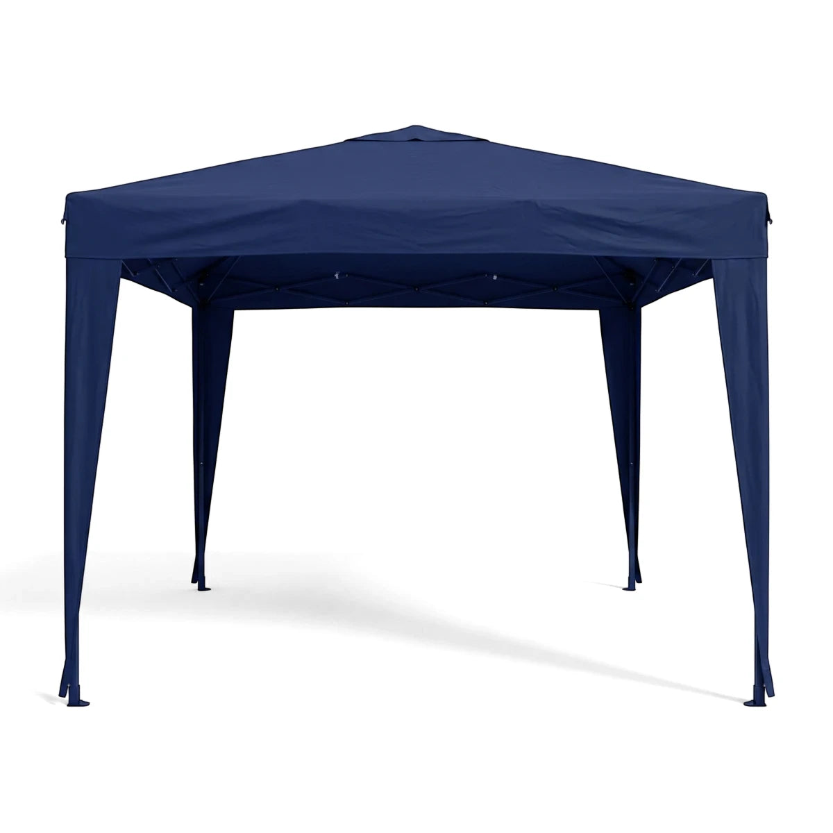 Navy blue Ezy Up pop-up gazebo, 3x3 meters, featuring a sturdy frame and full canopy, ideal for outdoor events.