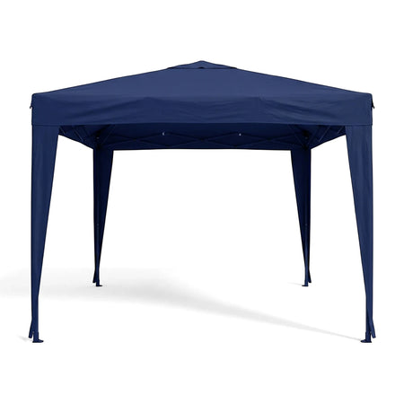Navy blue Ezy Up pop-up gazebo, 3x3 meters, featuring a sturdy frame and full canopy, ideal for outdoor events.