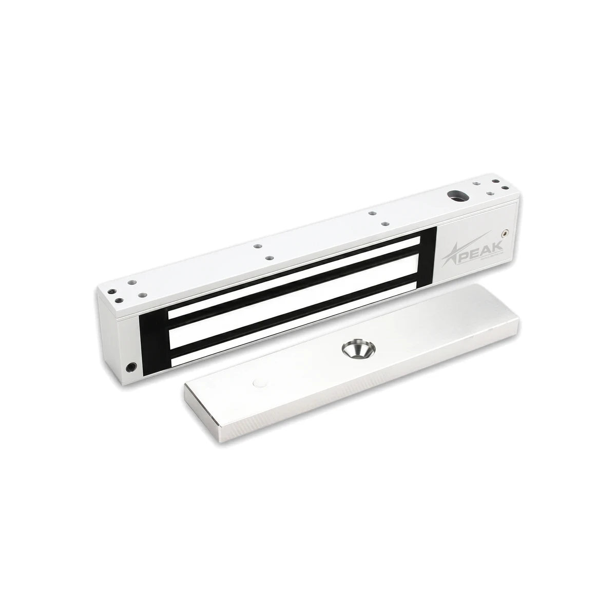 Brushed stainless steel magnetic lock (Fb-280A) with armature plate, 280Kg holding force, security hardware.