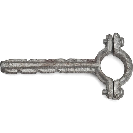 Galvanized 1/2 inch holderbat bracket in a dull silver-grey finish, captured in a clear product shot against a white
