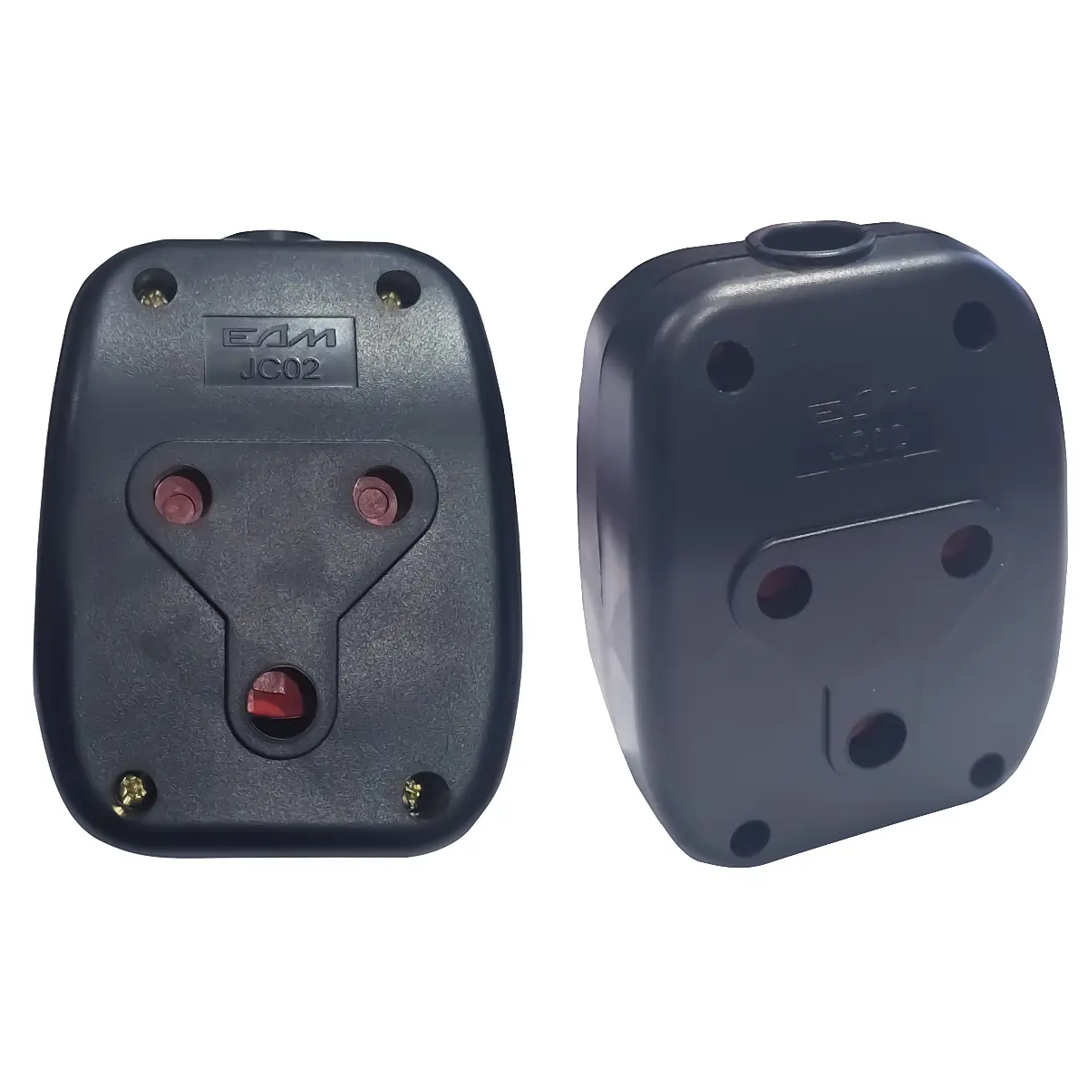 Black rubber double coupler connector