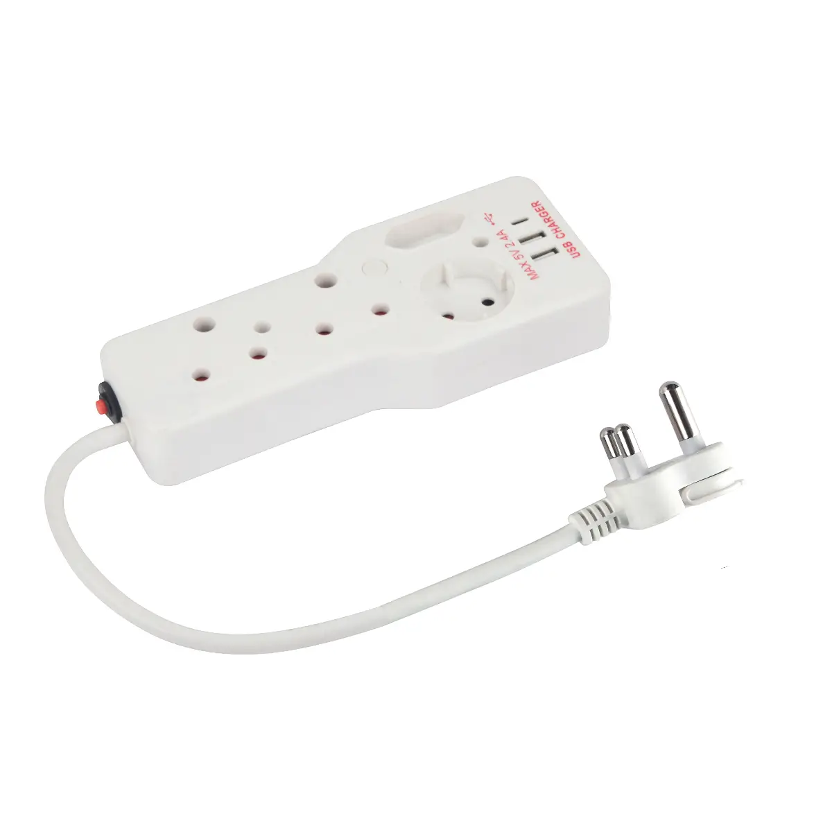 Four way multiplug overload protected
