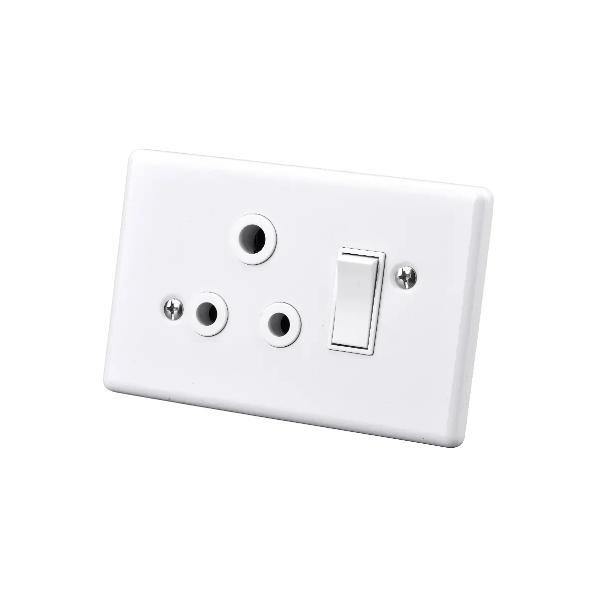 White 16A socket switch