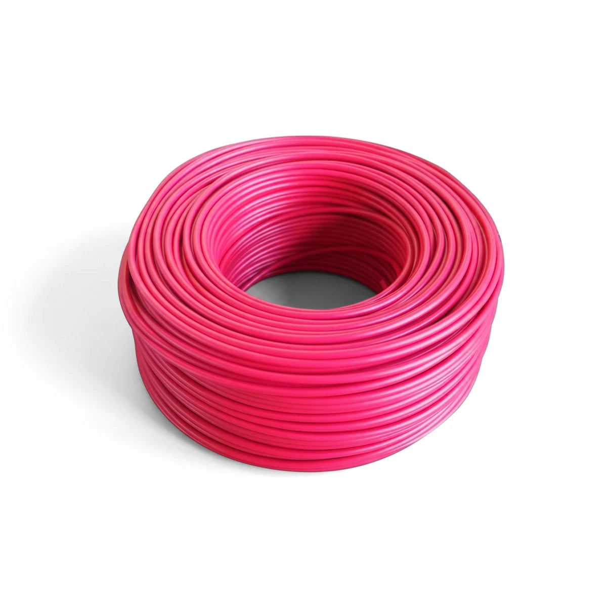 Tightly coiled red 1.5mm G.P electrical wires and cable, supplied in a 100-meter roll.