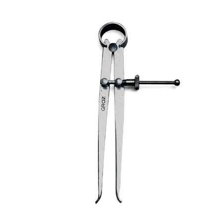 Silver GROZ 200mm inside caliper, a precision measuring tool for internal dimensions, shown vertically against a white