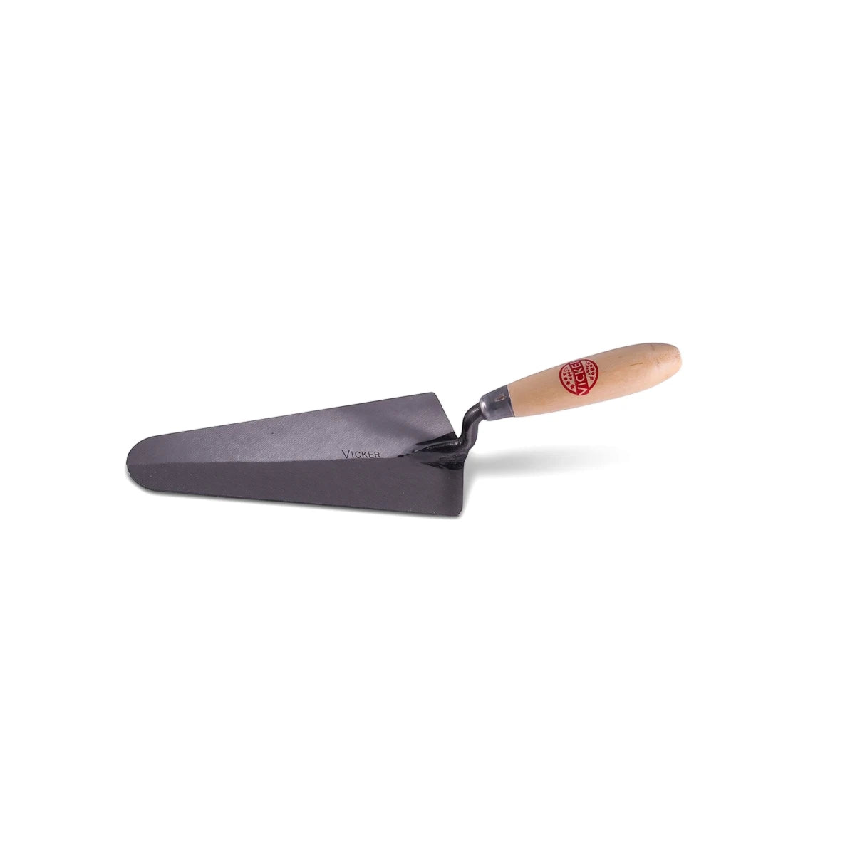 Guaging 200mm 36 trowel with a black metal blade and a light wooden handle, shown horizontally against a white background.