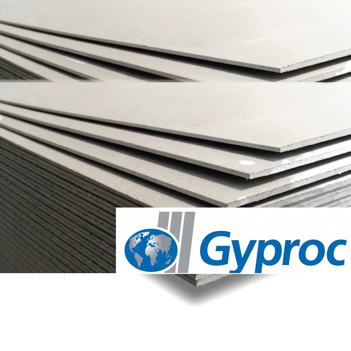 Gypsum 6.4 mm board drywall panel with layered gypsum core and paper faces, ideal for interior walls and ceilings.