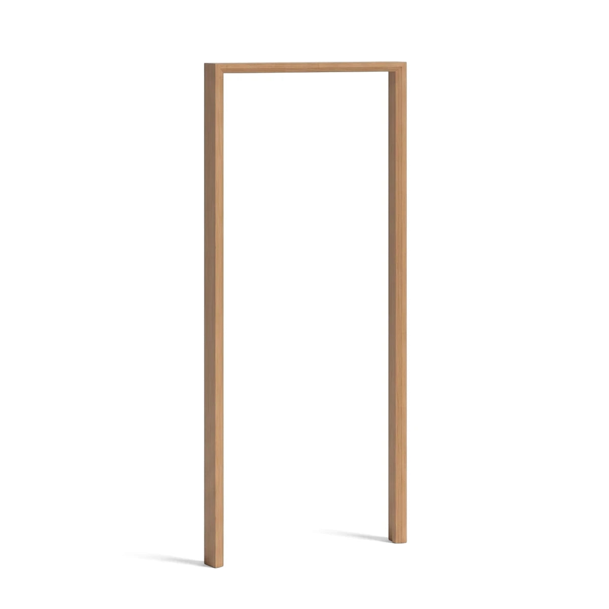 A light brown hardwood door frame, shown from a straight-on perspective, suitable for interior architectural use or as a