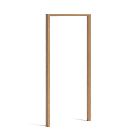 A light brown hardwood door frame, shown from a straight-on perspective, suitable for interior architectural use or as a