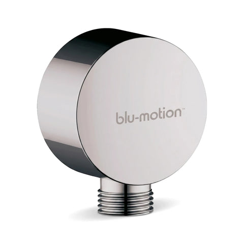 Heavy Duty Wall Elbow Round Elbow in chrome finish, featuring a circular design and a visible threaded connection.