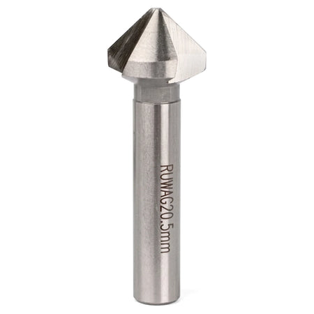 High-Speed Steel (Hss) Countersink Bit with conical head and cylindrical shank, silver-toned steel finish.