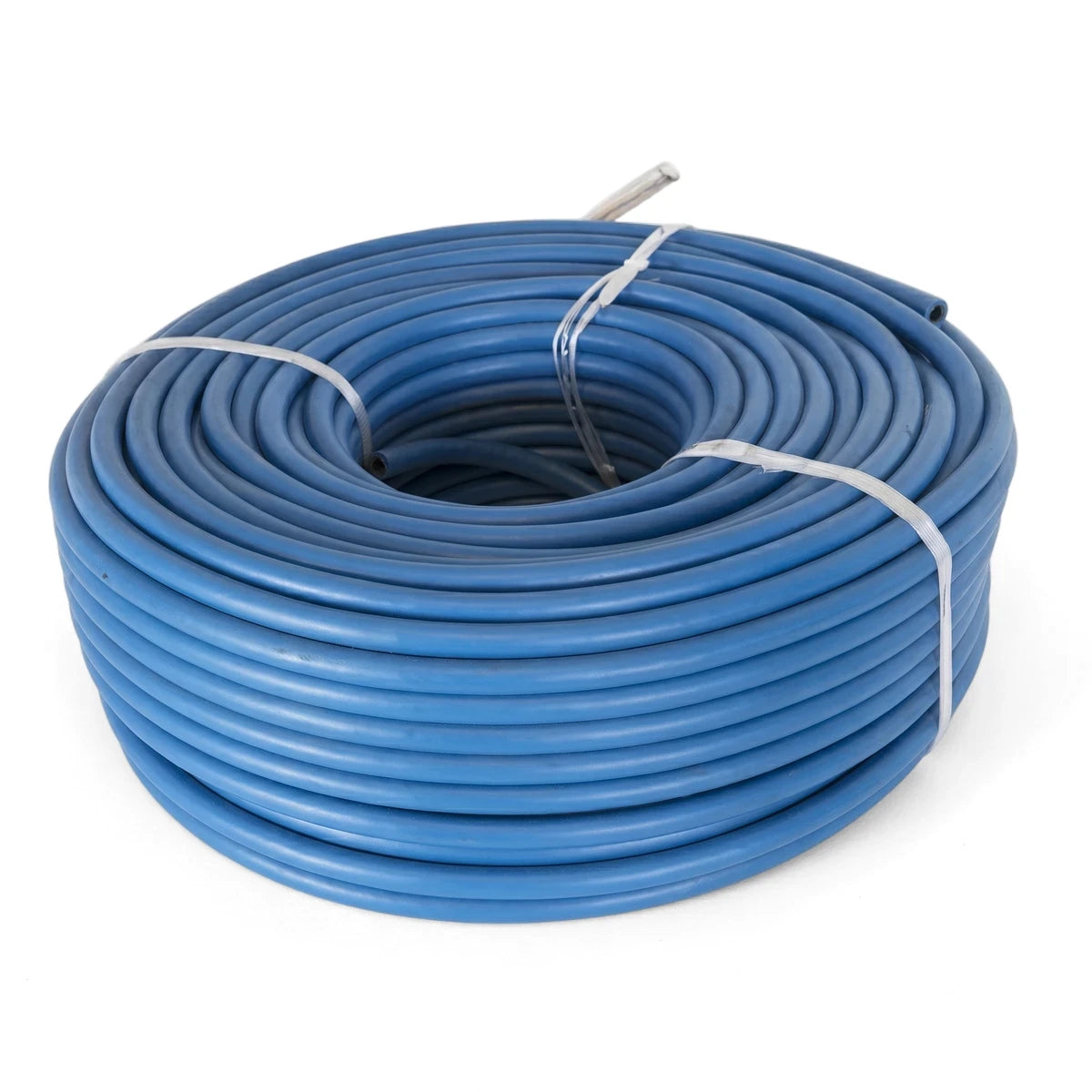 Blue Oxygen Gas Hose, 6 meters, coiled and neatly tied, presented against a clean white background.