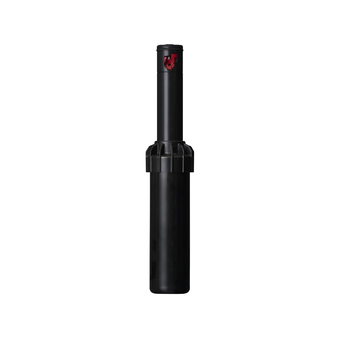 Black Hunter Pgj-04 Adjustable Pop-Up Rotor Sprinkler with a 1/2 inch BSP connection, shown vertically on a white background.