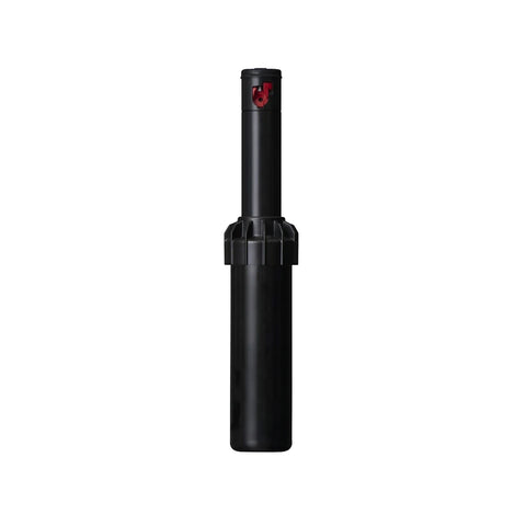 Black Hunter Pgj-04 Adjustable Pop-Up Rotor Sprinkler with a 1/2 inch BSP connection, shown vertically on a white background.