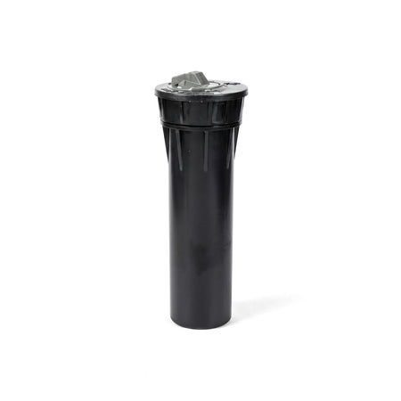Black Hunter Pro-Spray 4-inch pop-up sprinkler body for irrigation systems, featuring a durable cylindrical design with a