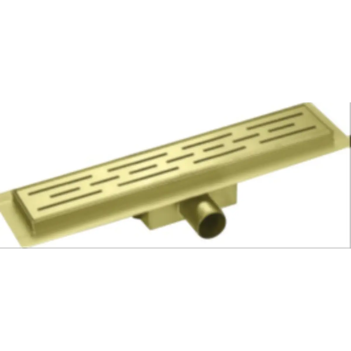Brushed brass shower channel